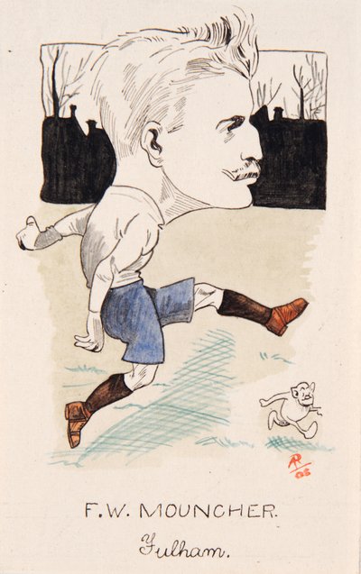 Fred Mouncher, Fulham, Drawing for a Set of Cigarette Cards, 1907 by Rip